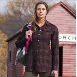 ATHLETA Lumberjill Flannel Snap Front Shirt Women's Small